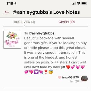 Trade feed back💕🍭🙌🏽